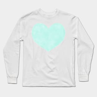 Watercolor Hearts - Mint Green Palette Long Sleeve T-Shirt